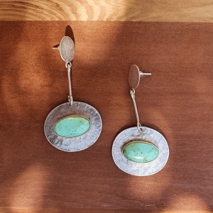 Aros de plata con turquesa